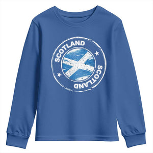 Scotland Flag Scottish Pride Youth Sweatshirt TS09 Royal Blue Print Your Wear