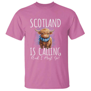 Scotland is Calling and I must Go Highland Cow T Shirt TS09 Azalea Print Your Wear