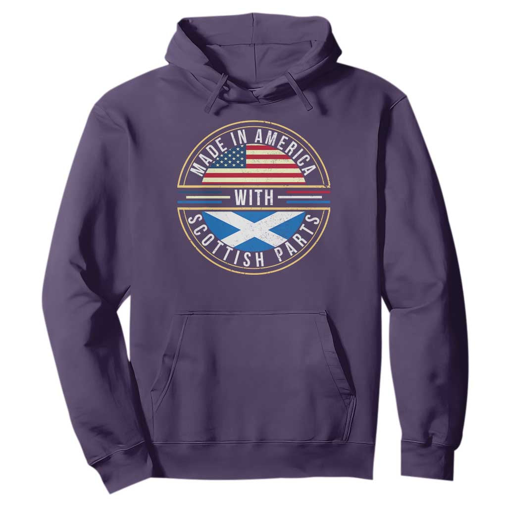 Scottish American Hoodie Made In America With Scottish Parts Scotland TS09 Purple Print Your Wear