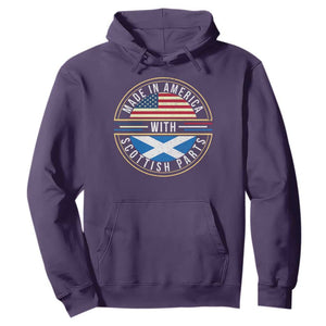 Scottish American Hoodie Made In America With Scottish Parts Scotland TS09 Purple Print Your Wear