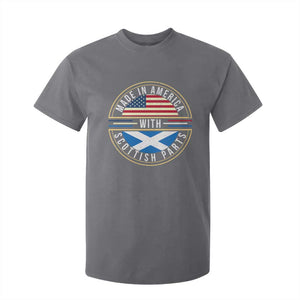 Scottish American T Shirt For Kid Made In America With Scottish Parts Scotland TS09 Charcoal Print Your Wear