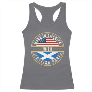 Scottish American Racerback Tank Top Made In America With Scottish Parts Scotland TS09 Charcoal Print Your Wear