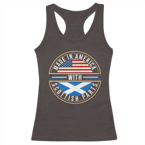 Scottish American Racerback Tank Top Made In America With Scottish Parts Scotland TS09 Dark Chocolate Print Your Wear