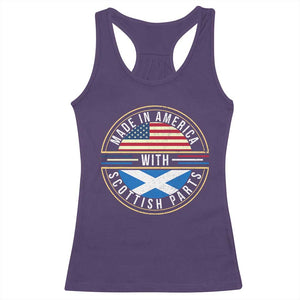 Scottish American Racerback Tank Top Made In America With Scottish Parts Scotland TS09 Purple Print Your Wear