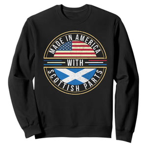 Scottish American Sweatshirt Made In America With Scottish Parts Scotland TS09 Black Print Your Wear