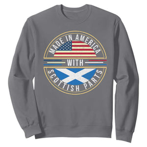 Scottish American Sweatshirt Made In America With Scottish Parts Scotland TS09 Charcoal Print Your Wear