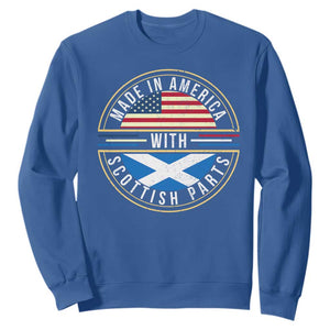 Scottish American Sweatshirt Made In America With Scottish Parts Scotland TS09 Royal Blue Print Your Wear