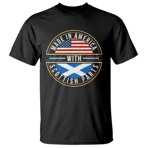 Scottish American T Shirt Made In America With Scottish Parts Scotland TS09 Black Print Your Wear