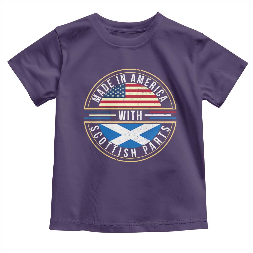 Scottish American Toddler T Shirt Made In America With Scottish Parts Scotland TS09 Purple Print Your Wear