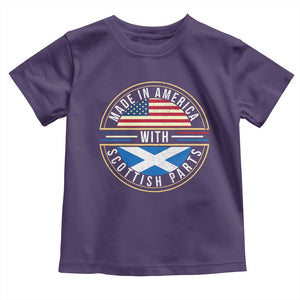 Scottish American Toddler T Shirt Made In America With Scottish Parts Scotland TS09 Purple Print Your Wear