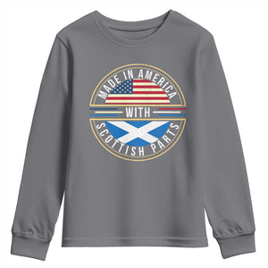 Scottish American Youth Sweatshirt Made In America With Scottish Parts Scotland TS09 Charcoal Print Your Wear