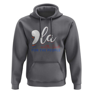 Harris Walz 2024 Hoodie Comma La Kamala And The Coach For The People TS09 Charcoal Print Your Wear