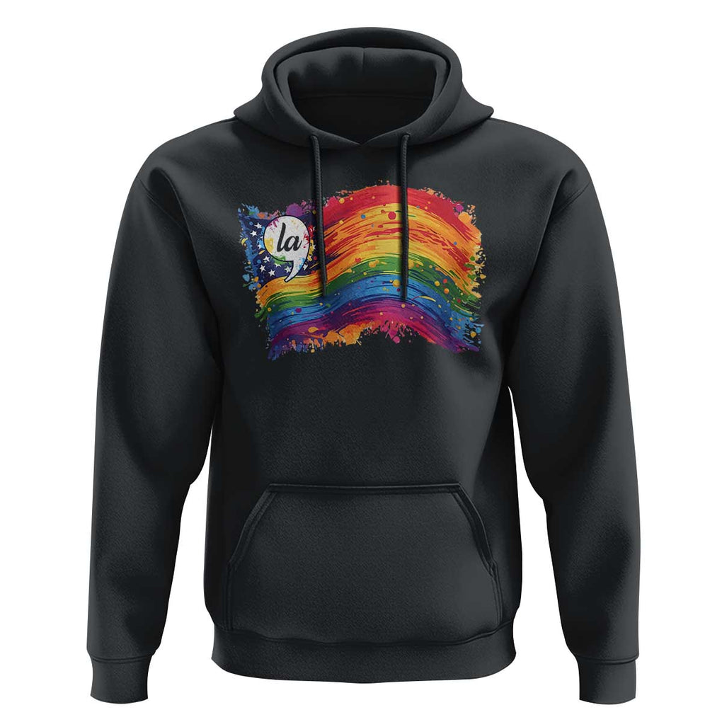 Rainbow Flag Comma La Harris 2024 Hoodie TS09 Black Print Your Wear