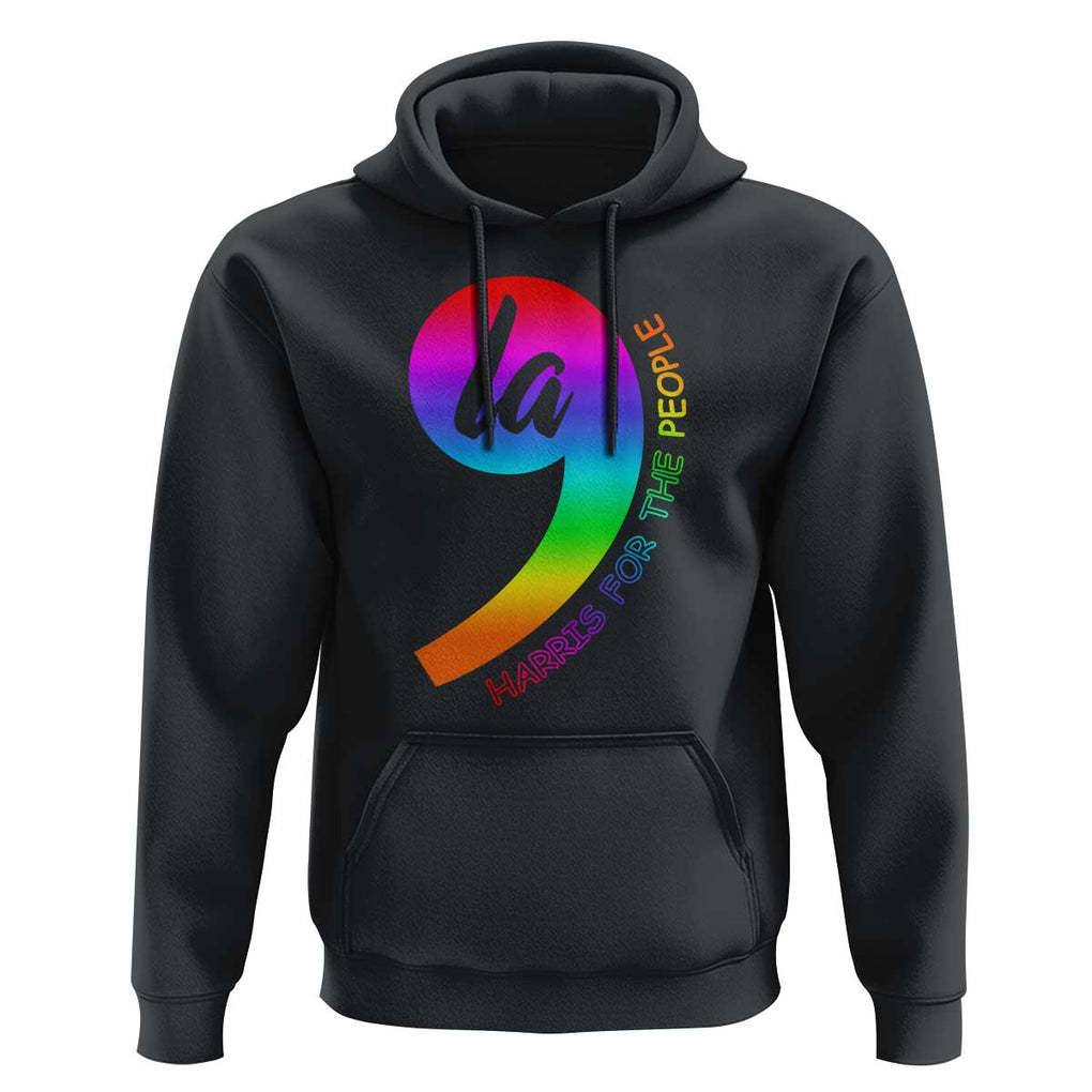 Rainbow Comma La Kamala Hoodie Harris For The People 2024 TS09 Black Print Your Wear