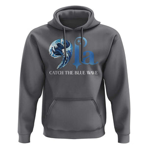 Comma La Harris Hoodie Kamala 2024 Catch The Blue Wave TS09 Charcoal Print Your Wear