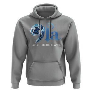 Comma La Harris Hoodie Kamala 2024 Catch The Blue Wave TS09 Sport Gray Print Your Wear