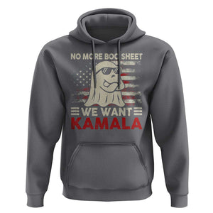 Funny Halloween Harris Hoodie No More Boo Sheet We Want Kamala Cool Ghost TS09 Charcoal Print Your Wear