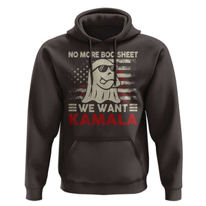 Funny Halloween Harris Hoodie No More Boo Sheet We Want Kamala Cool Ghost TS09 Dark Chocolate Print Your Wear