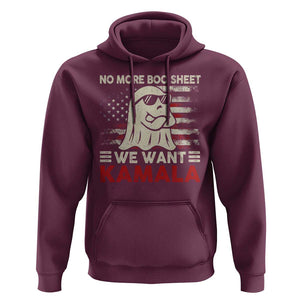 Funny Halloween Harris Hoodie No More Boo Sheet We Want Kamala Cool Ghost TS09 Maroon Print Your Wear