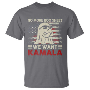 Funny Halloween Harris T Shirt No More Boo Sheet We Want Kamala Cool Ghost TS09 Charcoal Print Your Wear