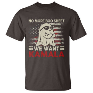Funny Halloween Harris T Shirt No More Boo Sheet We Want Kamala Cool Ghost TS09 Dark Chocolate Print Your Wear