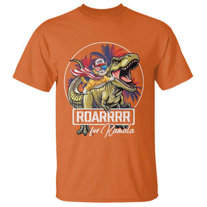Funny Harris 2024 T Shirt Roar For Kamala Dinosaur Hero Cat Kids TS09 Orange Print Your Wear