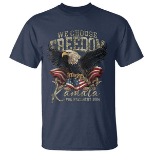Harris Walz 2024 T Shirt We Choose Freedom Kamala US President TS09 Navy Print Your Wear