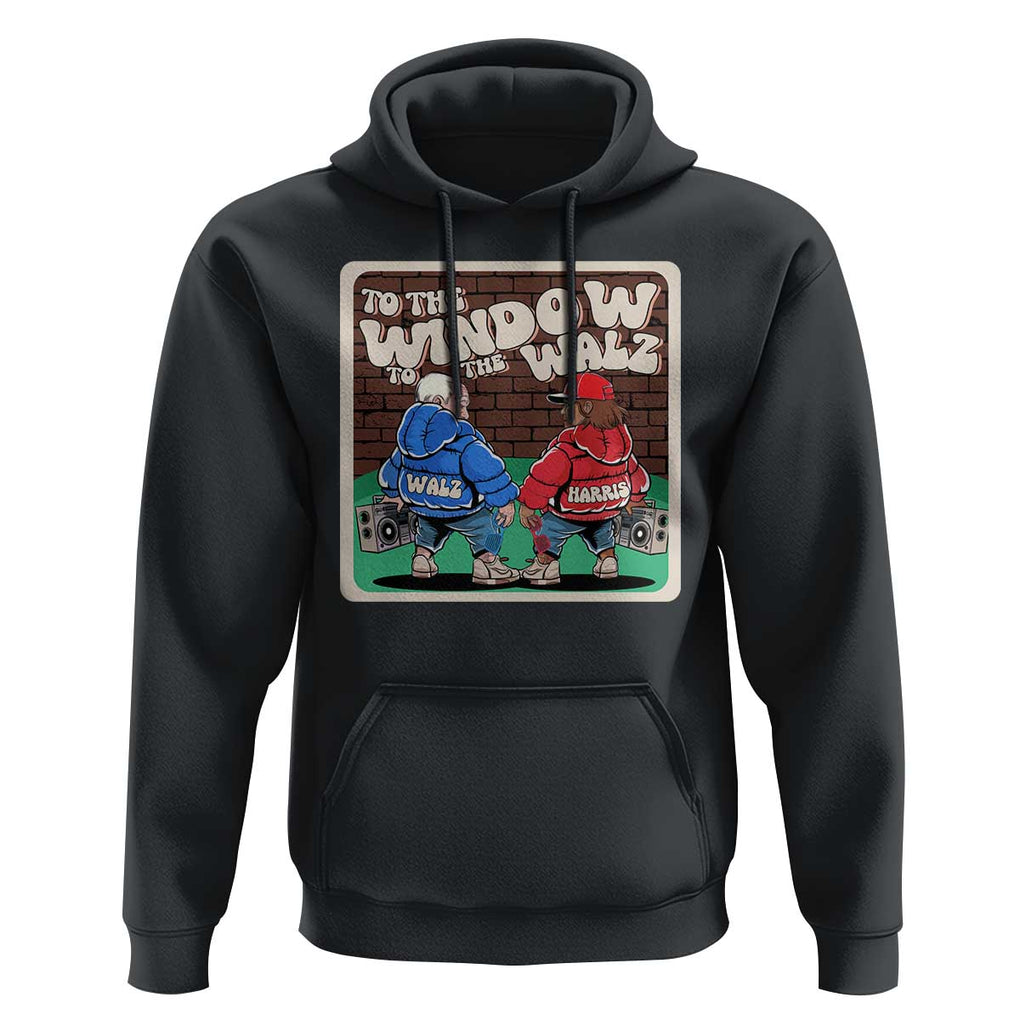 Funny Harris Walz Hoodie To The Window To The Walz Hip Hop Old School TS09 Black Print Your Wear