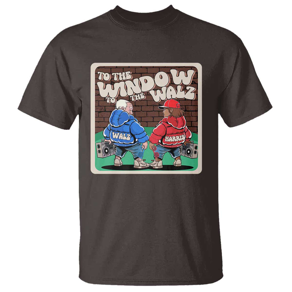 Funny Harris Walz T Shirt To The Window To The Walz Hip Hop Old School TS09 Dark Chocolate Print Your Wear