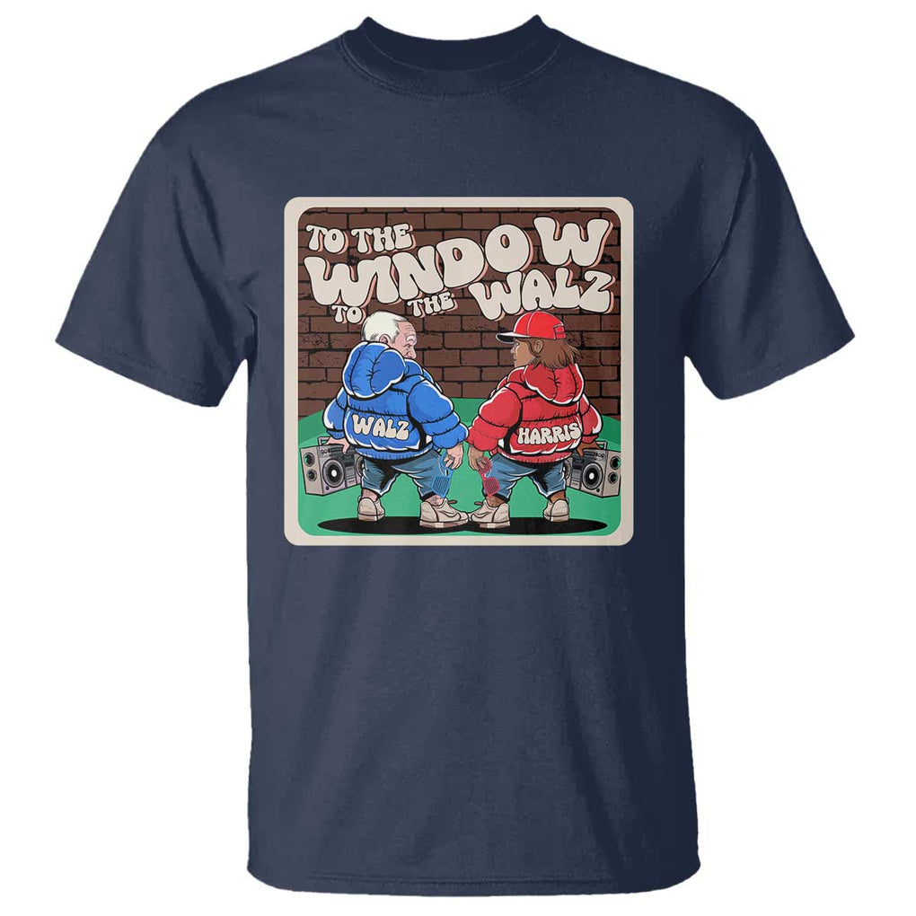 Funny Harris Walz T Shirt To The Window To The Walz Hip Hop Old School TS09 Navy Print Your Wear