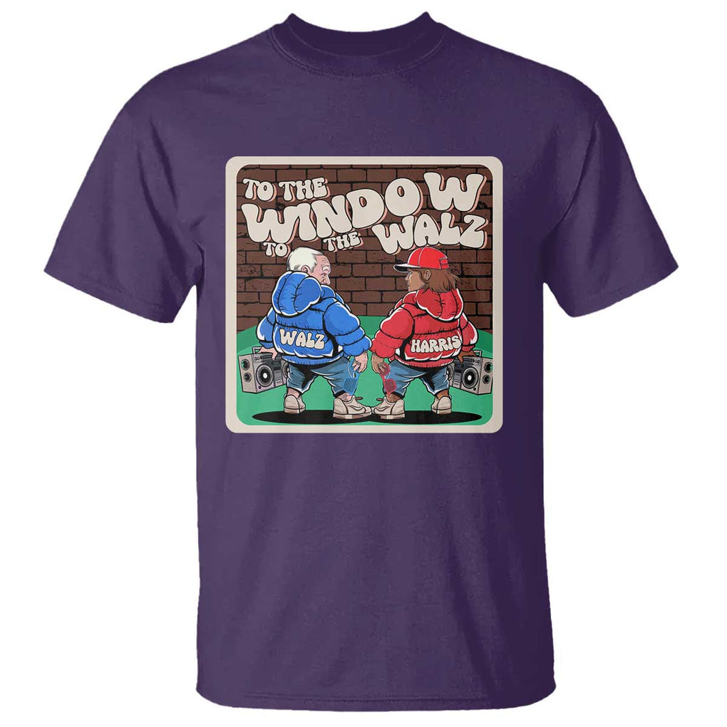 Funny Harris Walz T Shirt To The Window To The Walz Hip Hop Old School TS09 Purple Print Your Wear