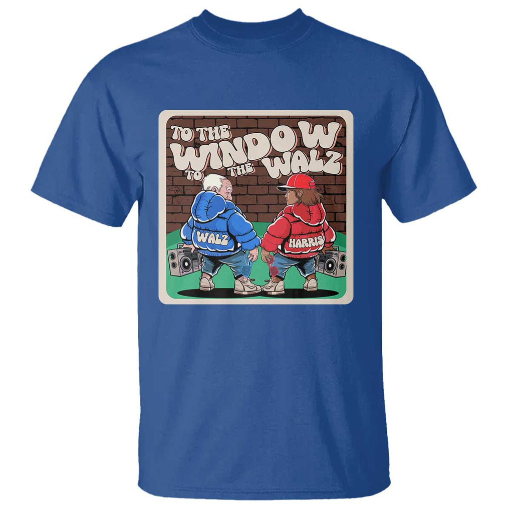 Funny Harris Walz T Shirt To The Window To The Walz Hip Hop Old School TS09 Royal Blue Print Your Wear