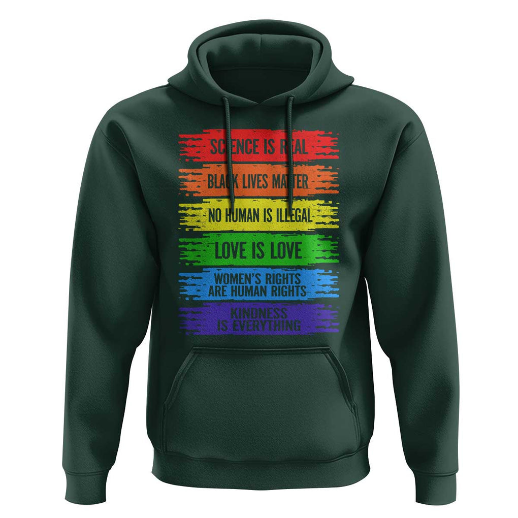 Human Rights Hoodie LGBT Black Feminist TS09 Dark Forest Green Print Your Wear