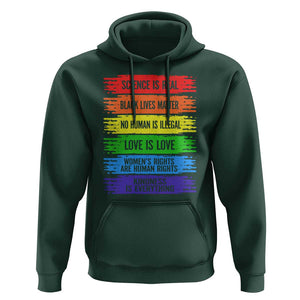 Human Rights Hoodie LGBT Black Feminist TS09 Dark Forest Green Print Your Wear