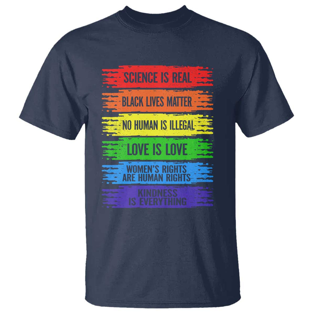Human Rights T Shirt LGBT Black Feminist TS09 Navy Print Your Wear