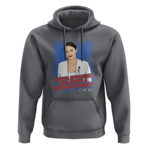 AOC Hoodie Never Apologize For Being A Powerful Woman TS09 Charcoal Print Your Wear