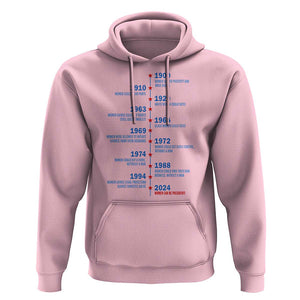 Harris Support Feminist Women Rights US History Hoodie 2024 Women Can Be President TS09 Light Pink Print Your Wear