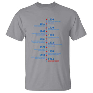 Harris Support Feminist Women Rights US History T Shirt 2024 Women Can Be President TS09 Sport Gray Print Your Wear