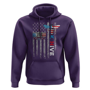 KHive Kamala 2024 Hoodie American Flag White House Bee Harris Support TS09 Purple Print Your Wear