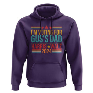 Harris Walz 2024 Hoodie I'm Voting For Gus' Dad Kamala Support TS09 Purple Print Your Wear
