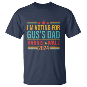 Harris Walz 2024 T Shirt I'm Voting For Gus' Dad Kamala Support TS09 Navy Print Your Wear