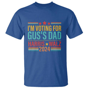 Harris Walz 2024 T Shirt I'm Voting For Gus' Dad Kamala Support TS09 Royal Blue Print Your Wear