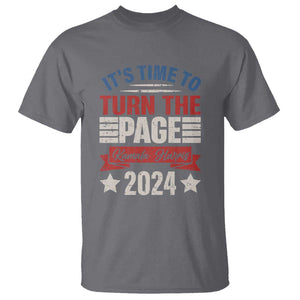 Kamala 2024 T Shirt It's Time To Turn The Page Harris President Debate TS09 Charcoal Print Your Wear