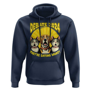 President Debate 2024 Hoodie Funny Dogs and Cats They're Eating What TS09 Navy Print Your Wear