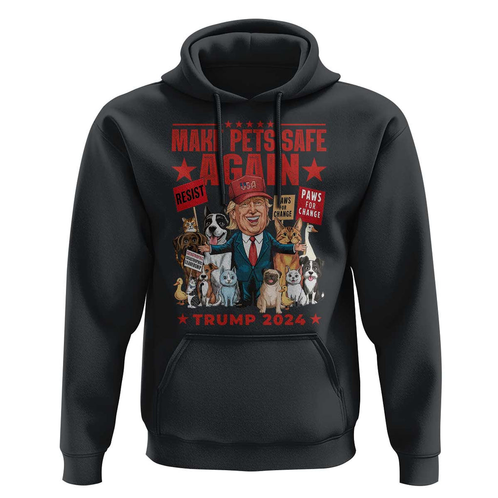 Trump President Debate 2024 Hoodie Make Pets Safe Again Dogs Cats TS09 Black Print Your Wear