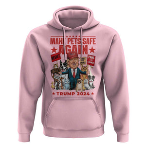 Trump President Debate 2024 Hoodie Make Pets Safe Again Dogs Cats TS09 Light Pink Print Your Wear