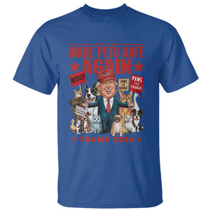 Trump President Debate 2024 T Shirt Make Pets Safe Again Dogs Cats TS09 Royal Blue Print Your Wear