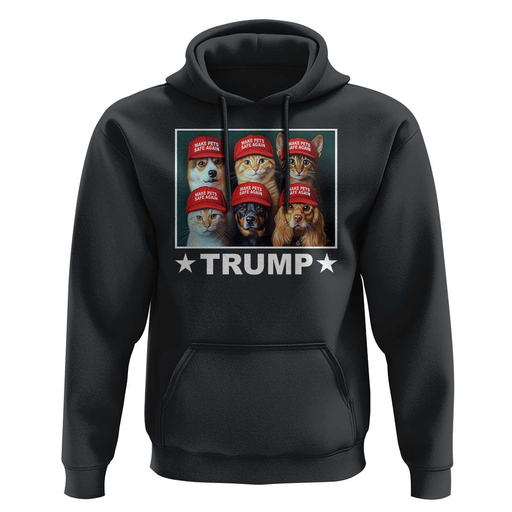 President Debate 2024 Hoodie Make Pets Safe Again Dogs Cats Trump Support TS09 Black Print Your Wear