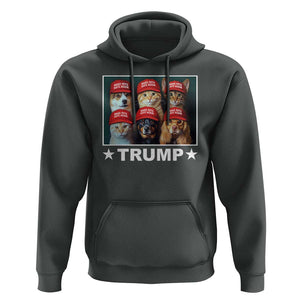 President Debate 2024 Hoodie Make Pets Safe Again Dogs Cats Trump Support TS09 Dark Heather Print Your Wear