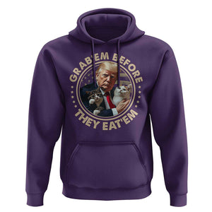 Trump 2024 Hoodie Grab'em Before They Eat'em Trump President Debate TS09 Purple Print Your Wear